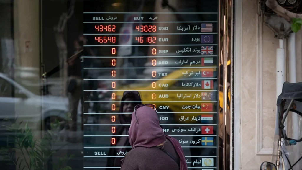 Image of Forex rates with Iran. 