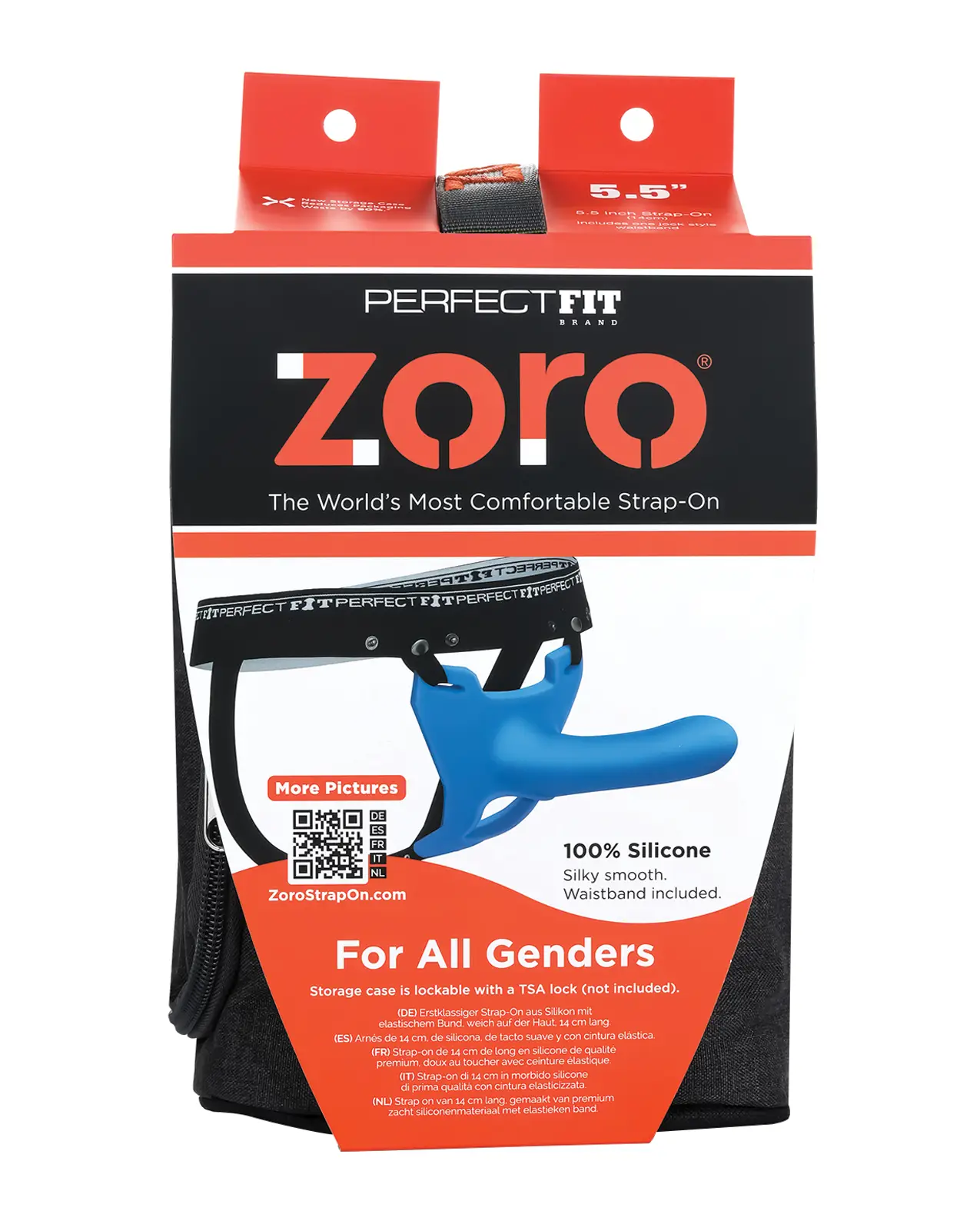 Perfect Fit Zoro 5.5″ Strap On w/Case – Blue