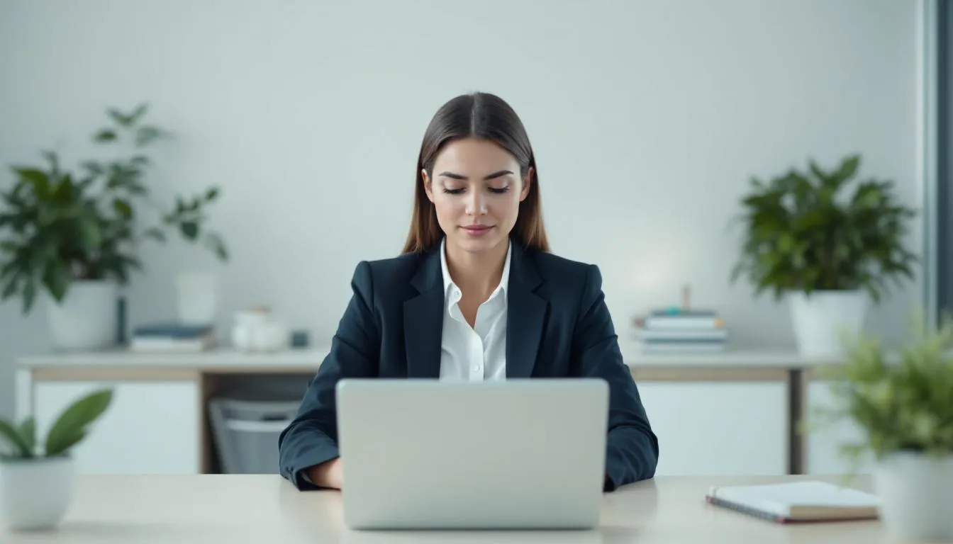 In the image, a diverse group of meeting participants is engaged in a virtual meeting, each on their own screens, demonstrating good virtual meeting etiquette. They are dressed professionally, maintaining eye contact, and focused on the discussion points outlined in the meeting agenda, while ensuring minimal background noise for a productive online meeting experience.
