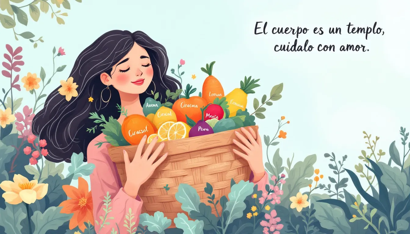 Métodos naturales para desintoxicar el cuerpo, incluyendo frutas y verduras.