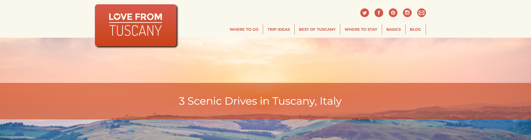 scenic drives in tuscany