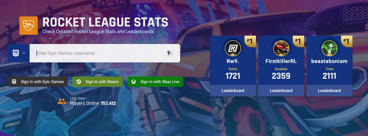 Rocket League Stats, Ranks, Leaderboards & More