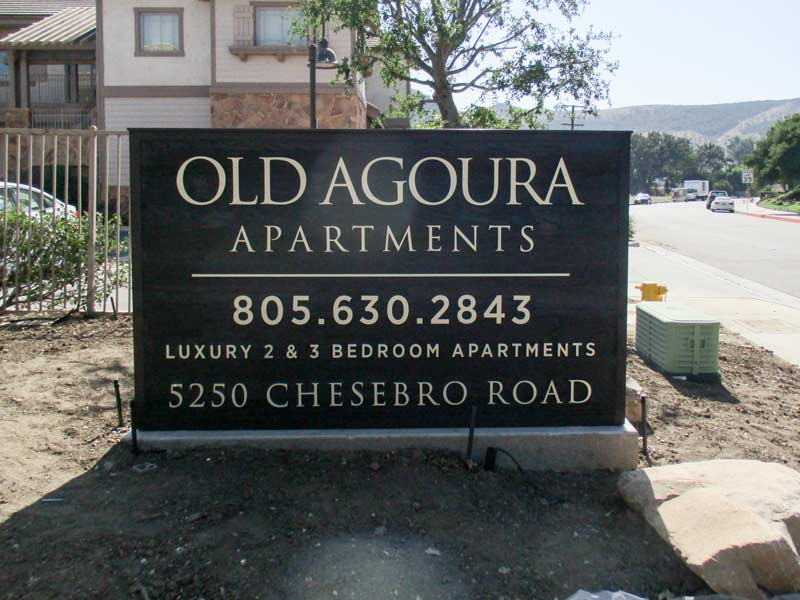 Property Management Sign for Old Agoura Apartments from Your Thousand Oaks Sign Company