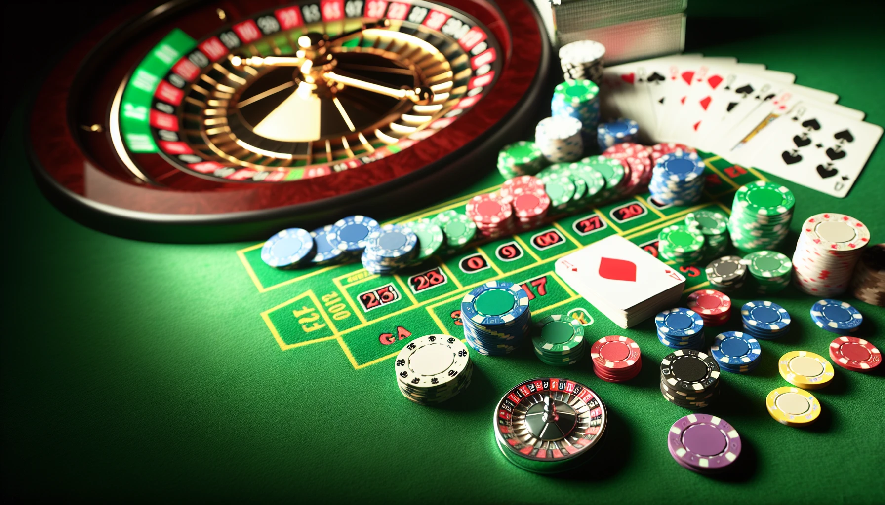 Variety of casino equipment and supplies offered by distributors