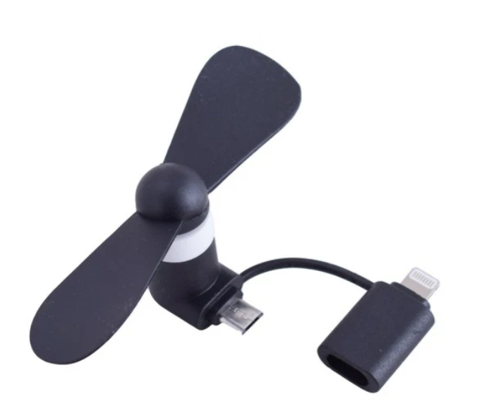Cellphone Fan - portable fan - usb fan - sort