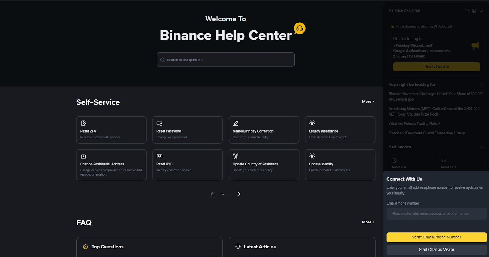 Binance Customer Support
