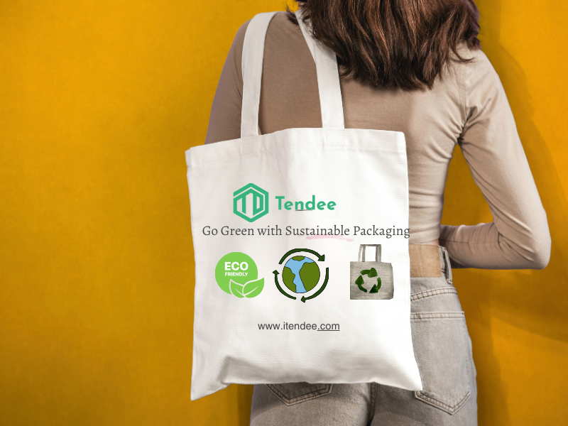 an illustration of a women holding a custom canvas tote bag 