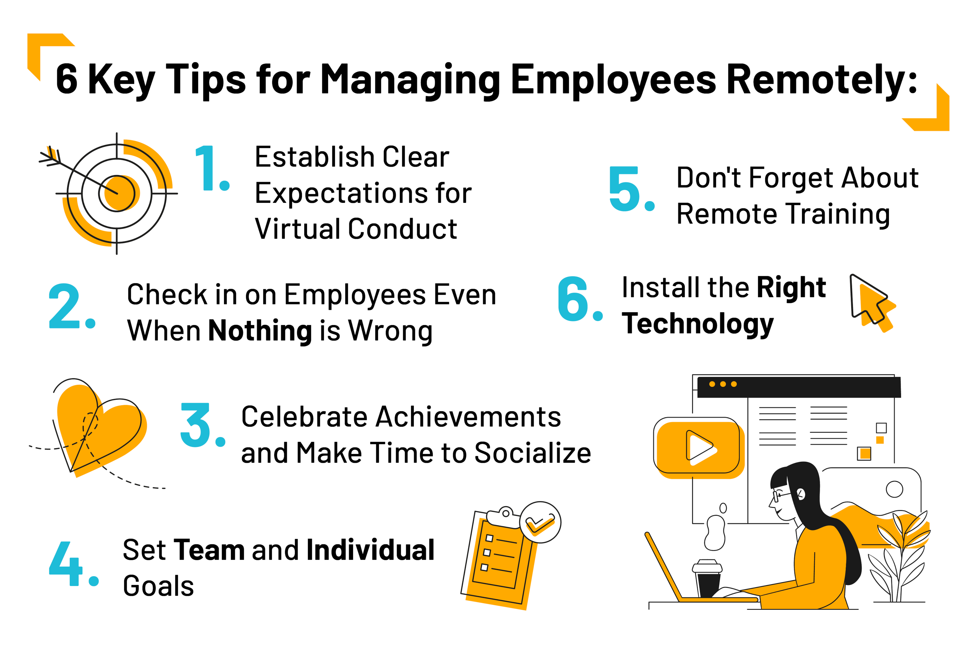 To keep your remote employees engaged, include socializing time in your team meetings, for instance.