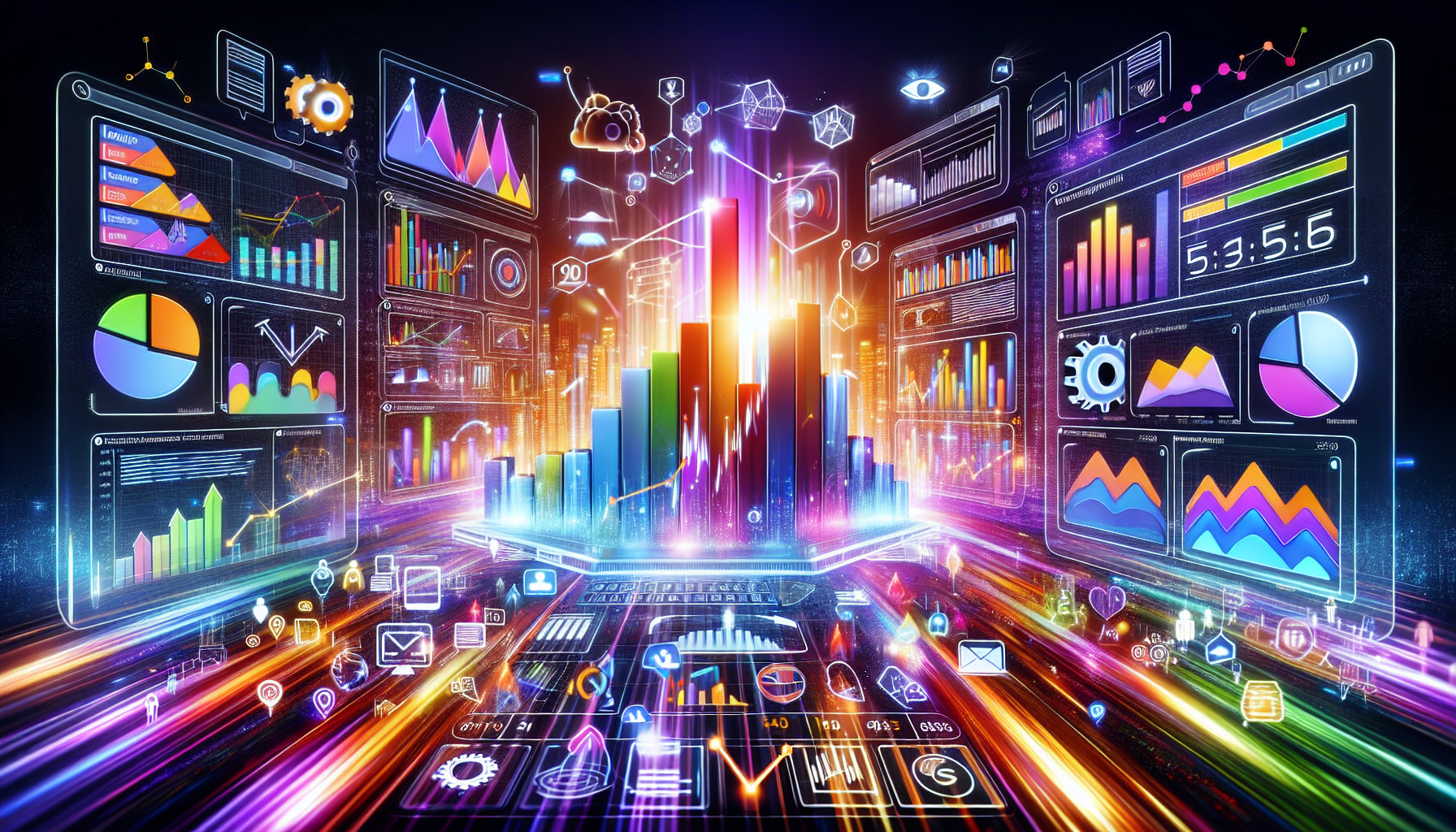 An illustration representing the monitoring of content SEO performance.