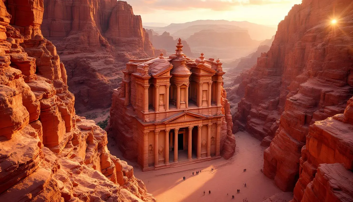 A stunning view of Petra, showcasing its unique architecture and landscape, ideal for those considering petra tours.