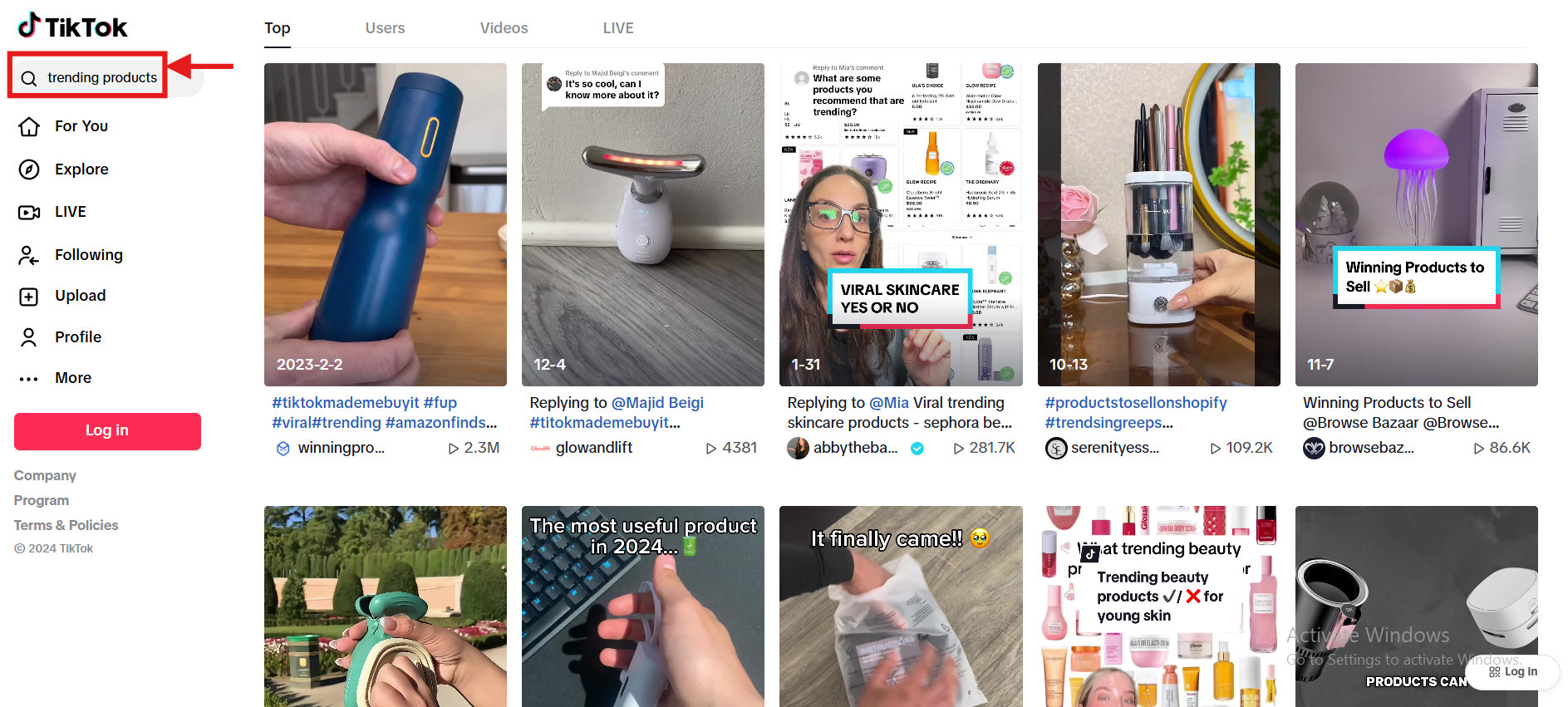 trending products on tiktok