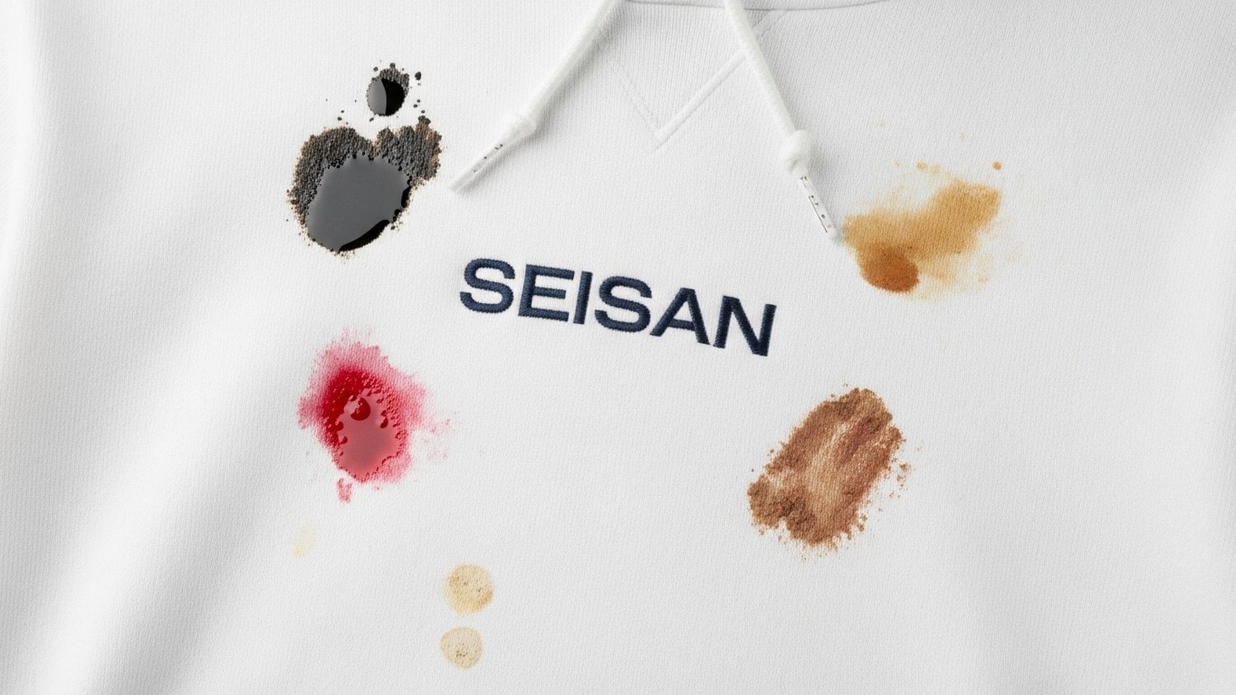 Jak usunąć plamy z białej bluzy, jak na zdjęciu?