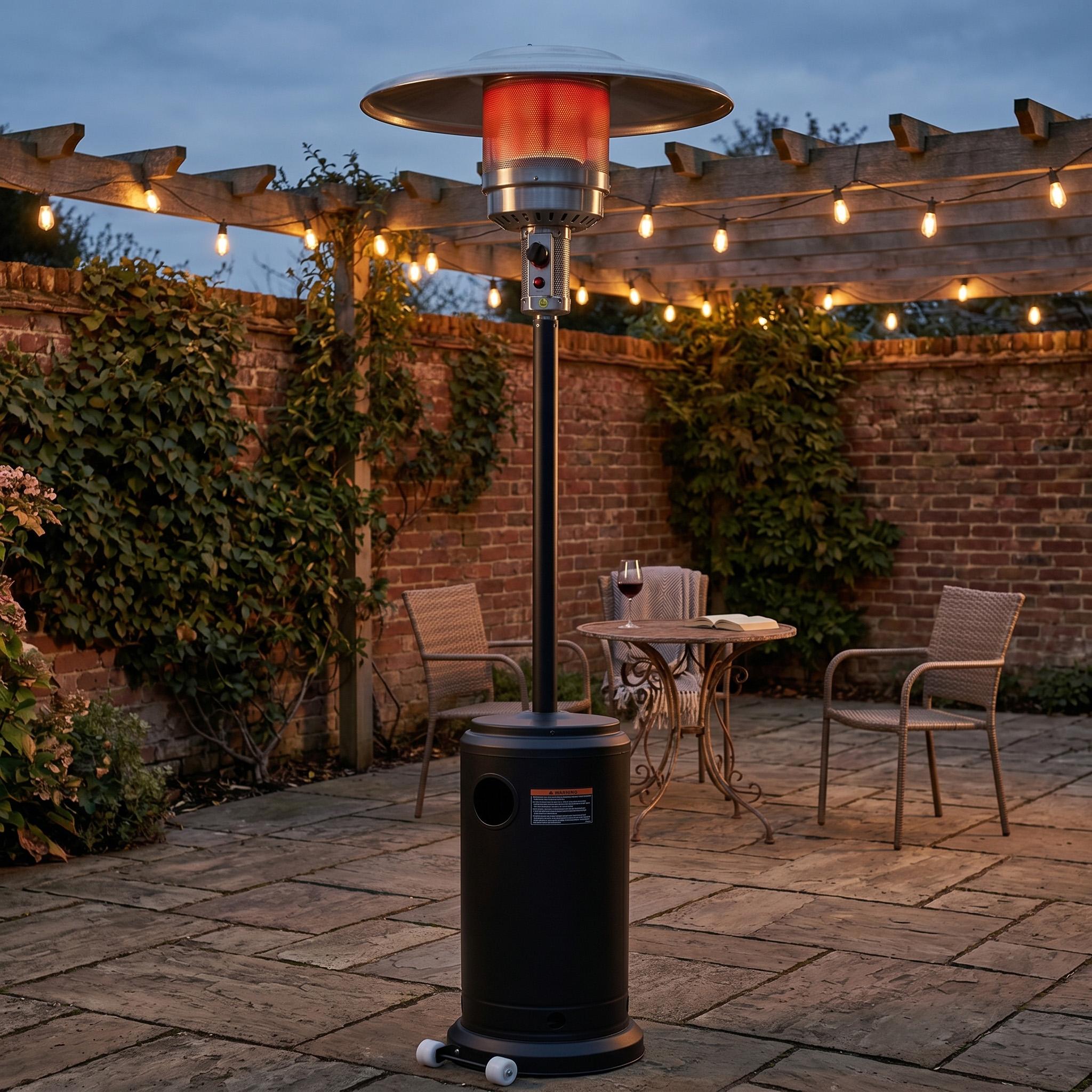 chauffe-terrasse noir