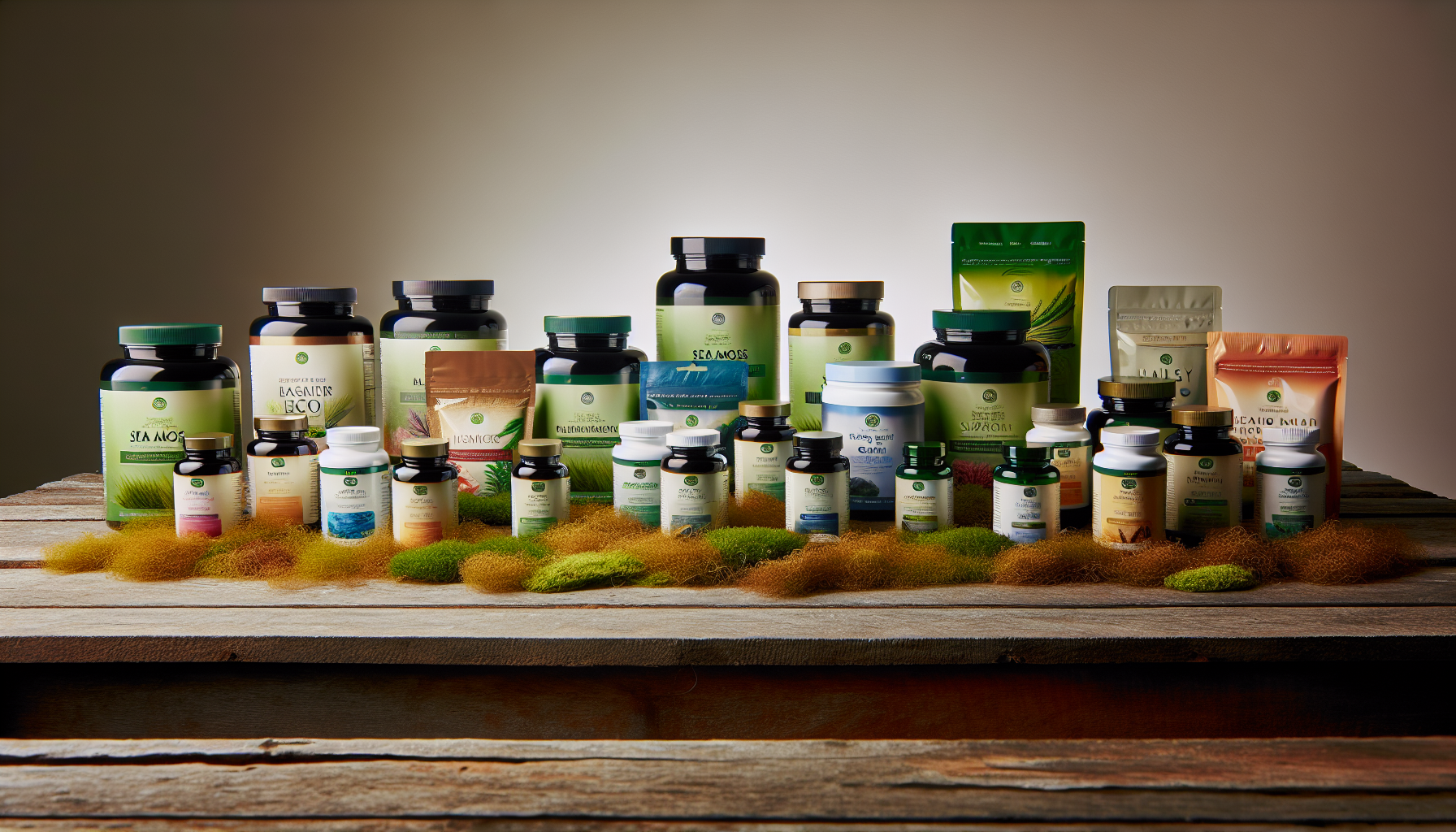 Various sea moss supplements