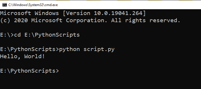 Running Python script