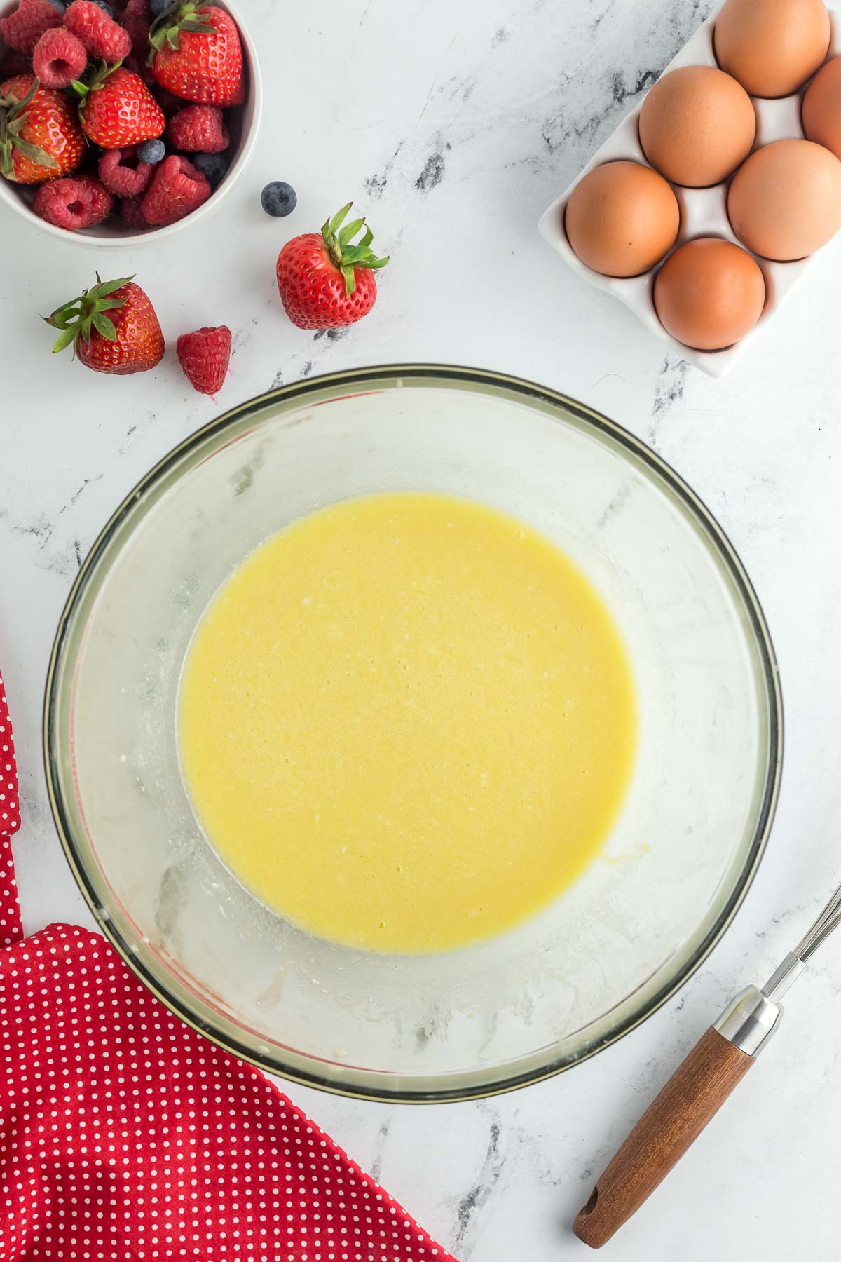 egg mixture in bowl