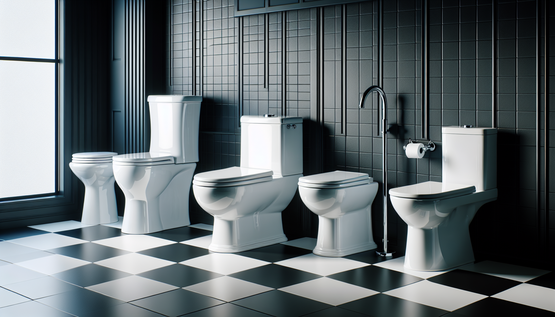 Various toilet suite styles