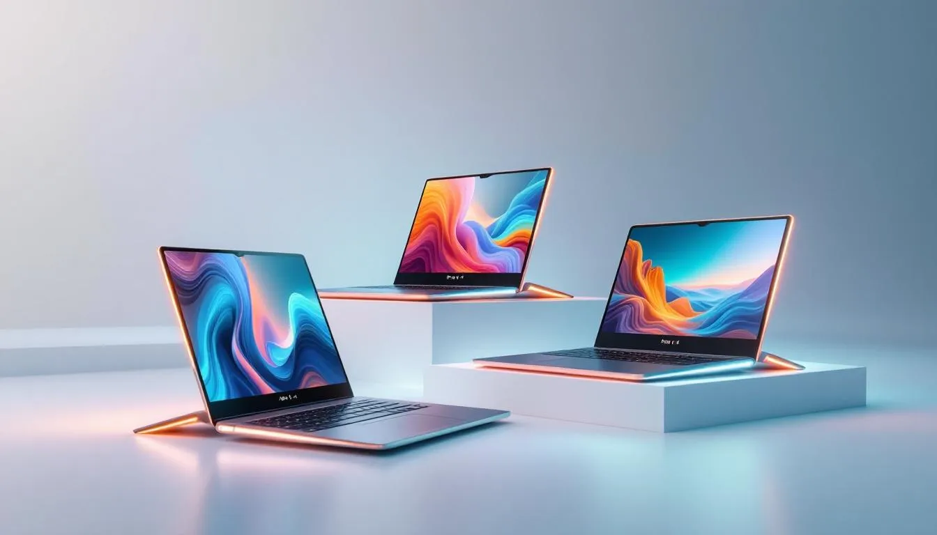 PC portables hybrides 2-en-1, illustrant leur design et flexibilit&eacute;.