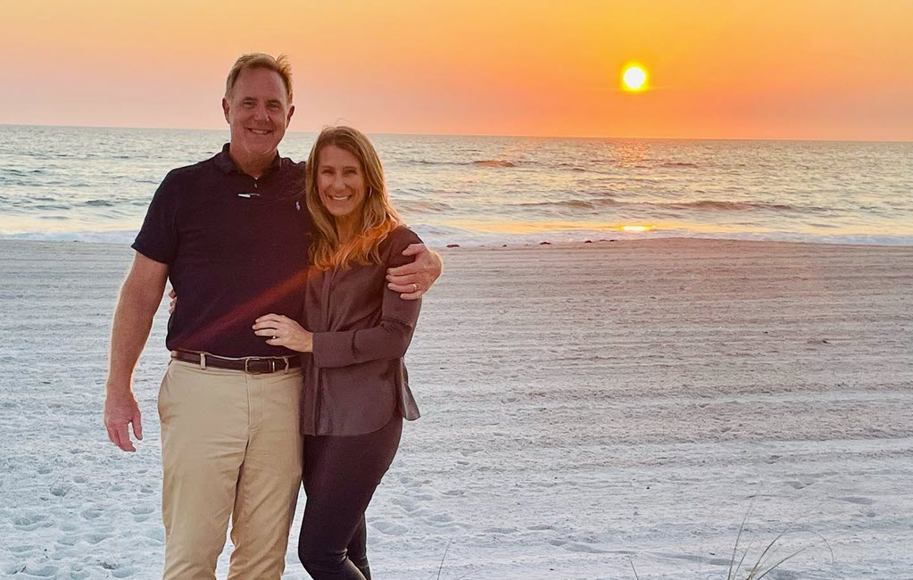 Steve and Janet Walter - Walter Group Real Estate - Sunset on the beach on Longboat Key Florida