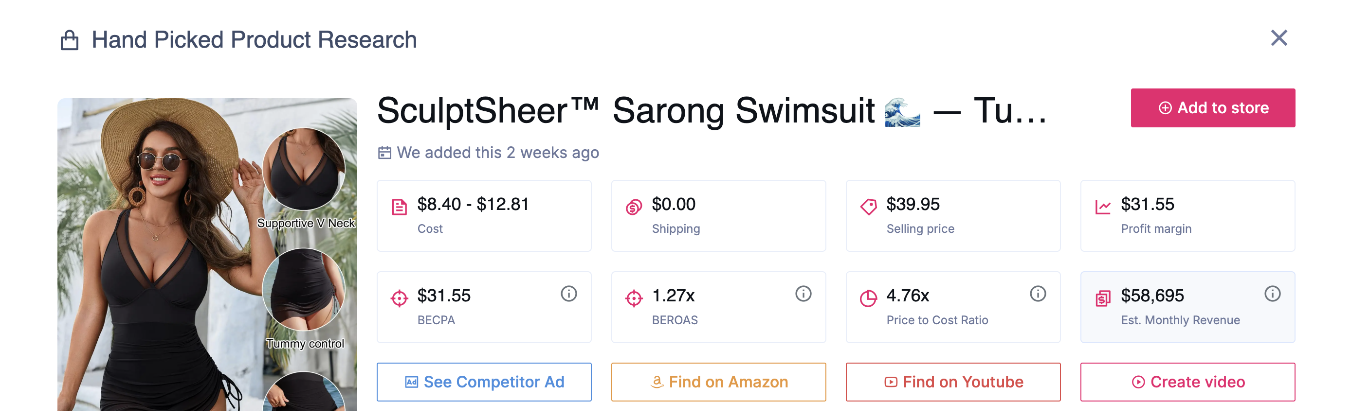 SculptSheer Sarong Swimsuit