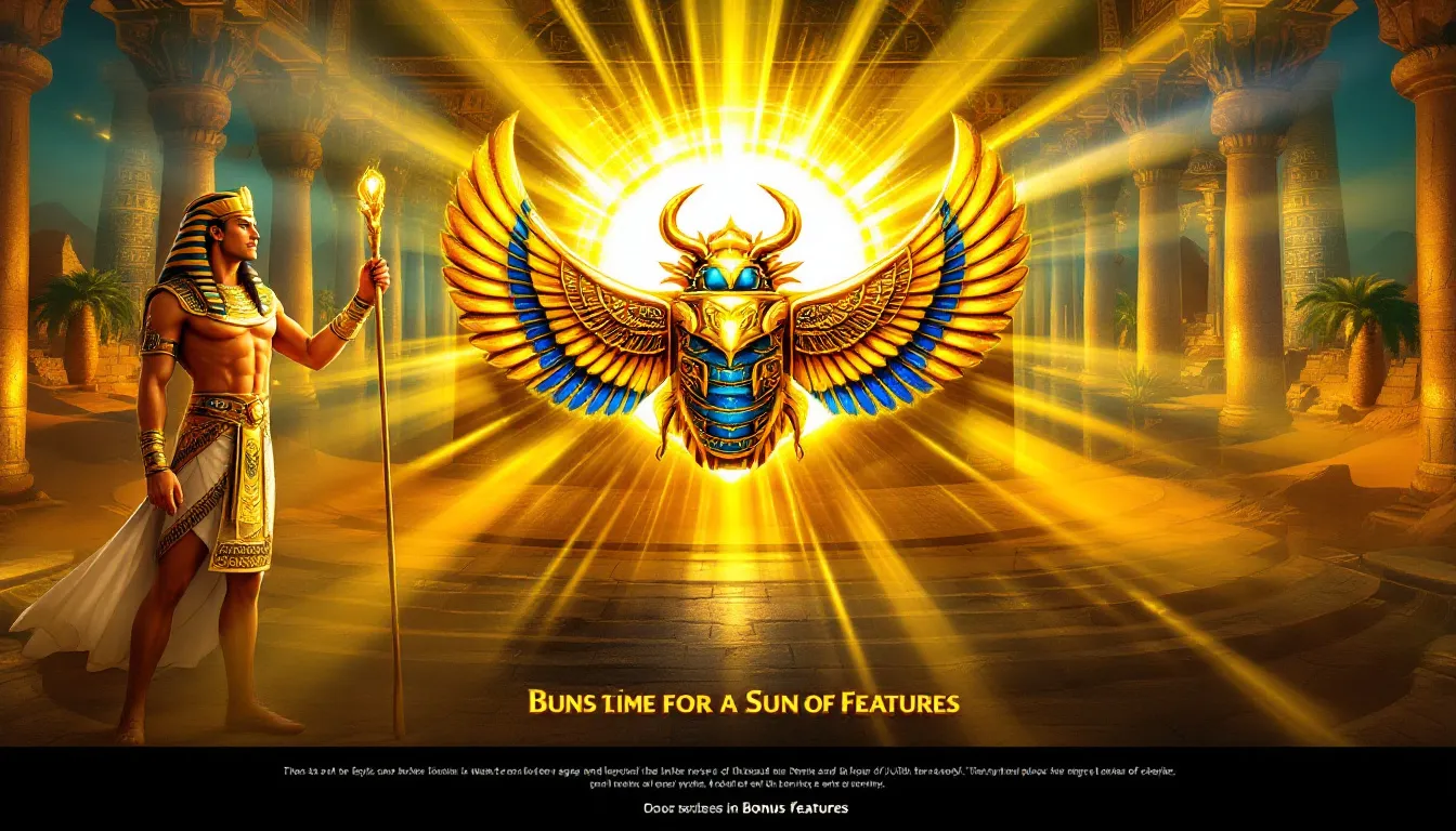 Bonus features in the Sun of Egypt 3 Slot game.