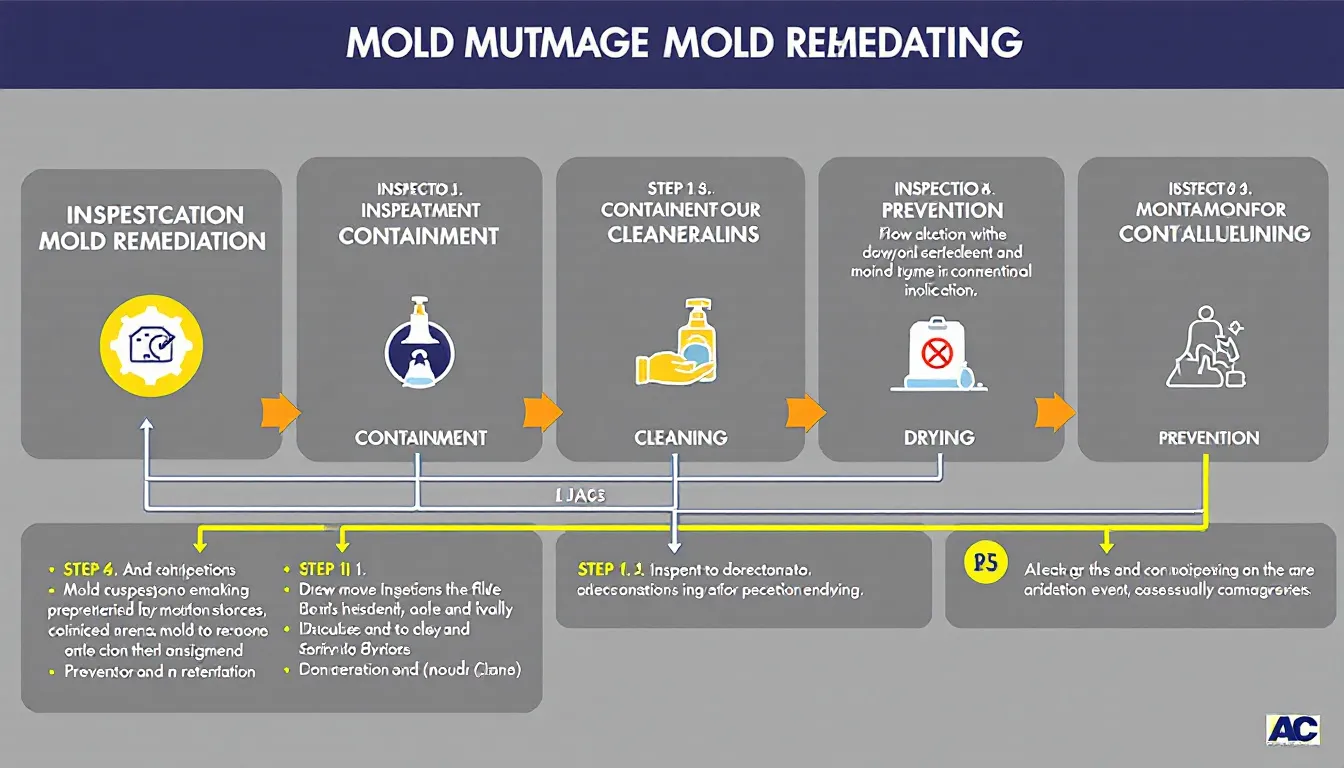 Restoration and repairs after mold remediation.