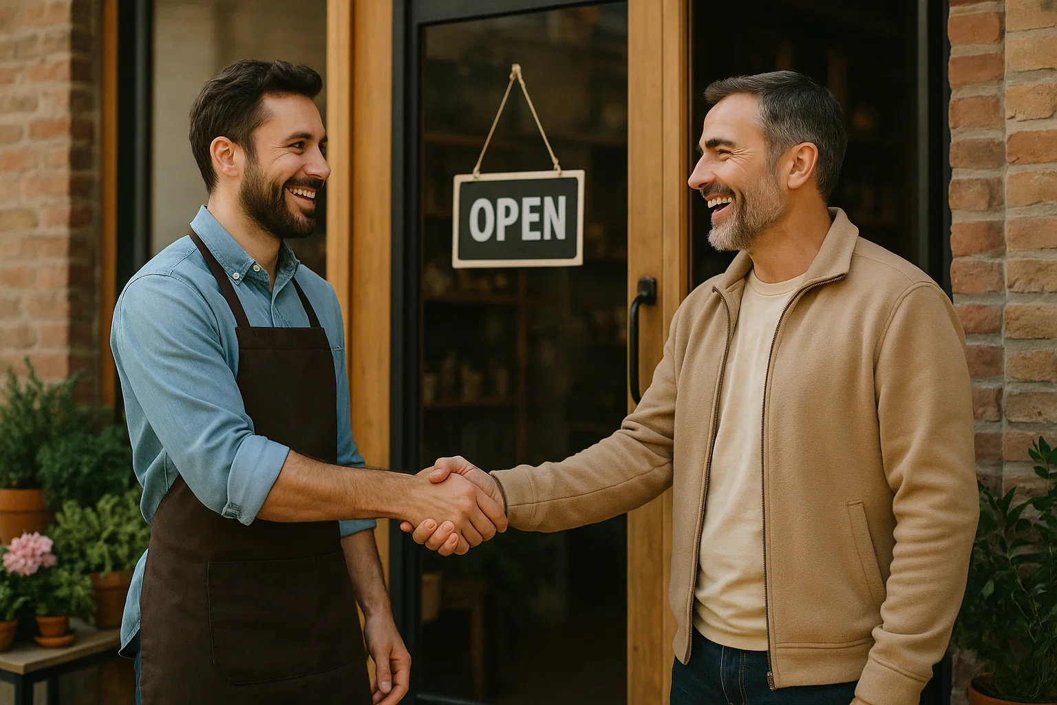 Successful small business engaging with customers after online growth