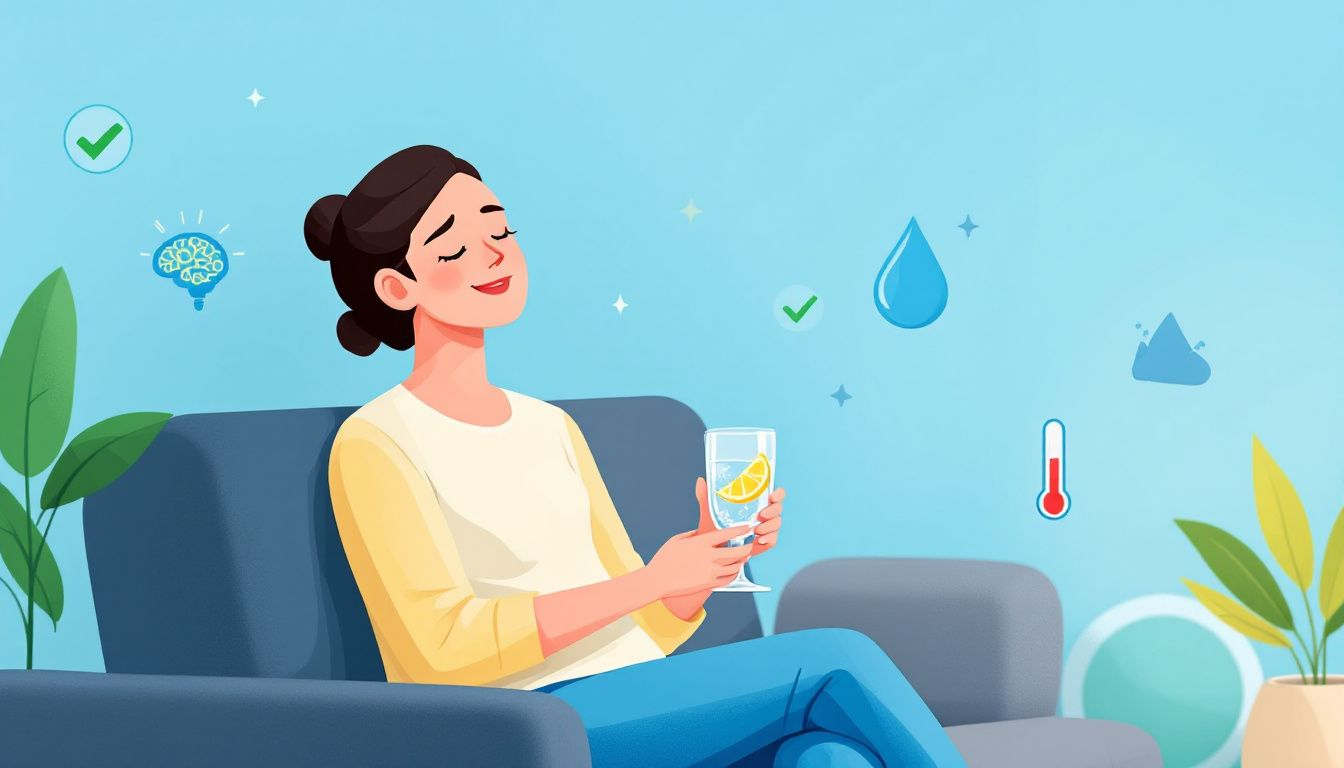 A vibrant image of a person enjoying a glass of sparkling water, highlighting the benefits of hydration.