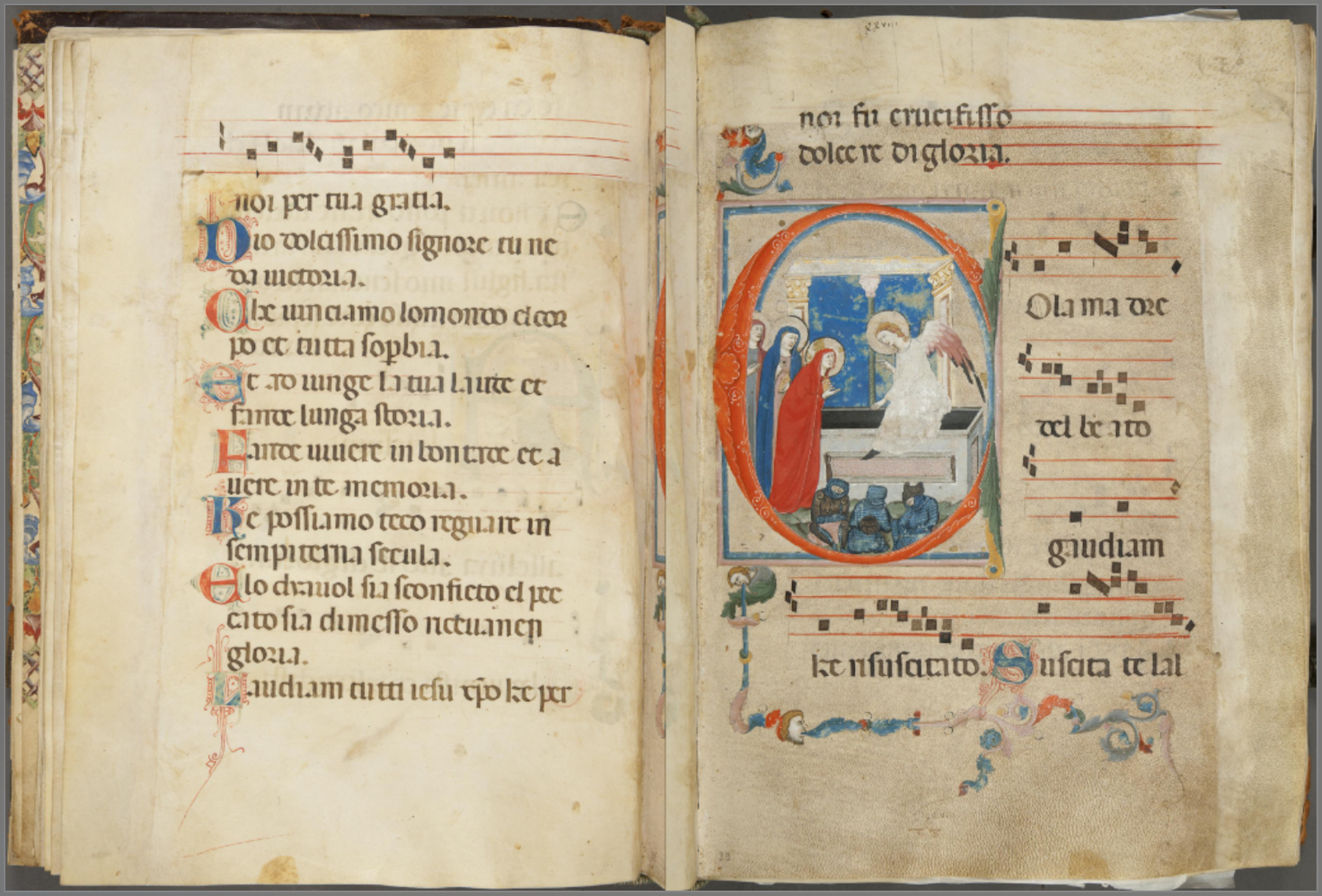Medieval musical manuscript 