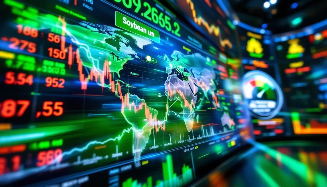 An overview of soybean futures contracts with trading elements.