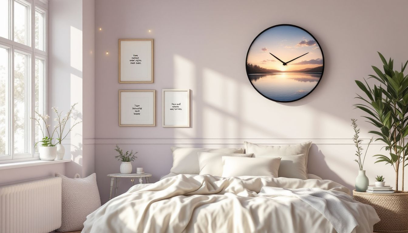 A peaceful bedroom environment promoting the importance of getting enough sleep.