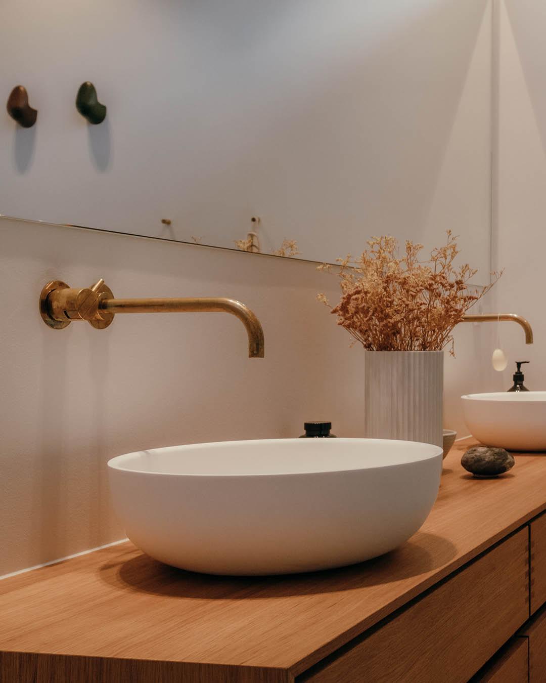 VOLA 121 in Natural Brass with a stunning patina.