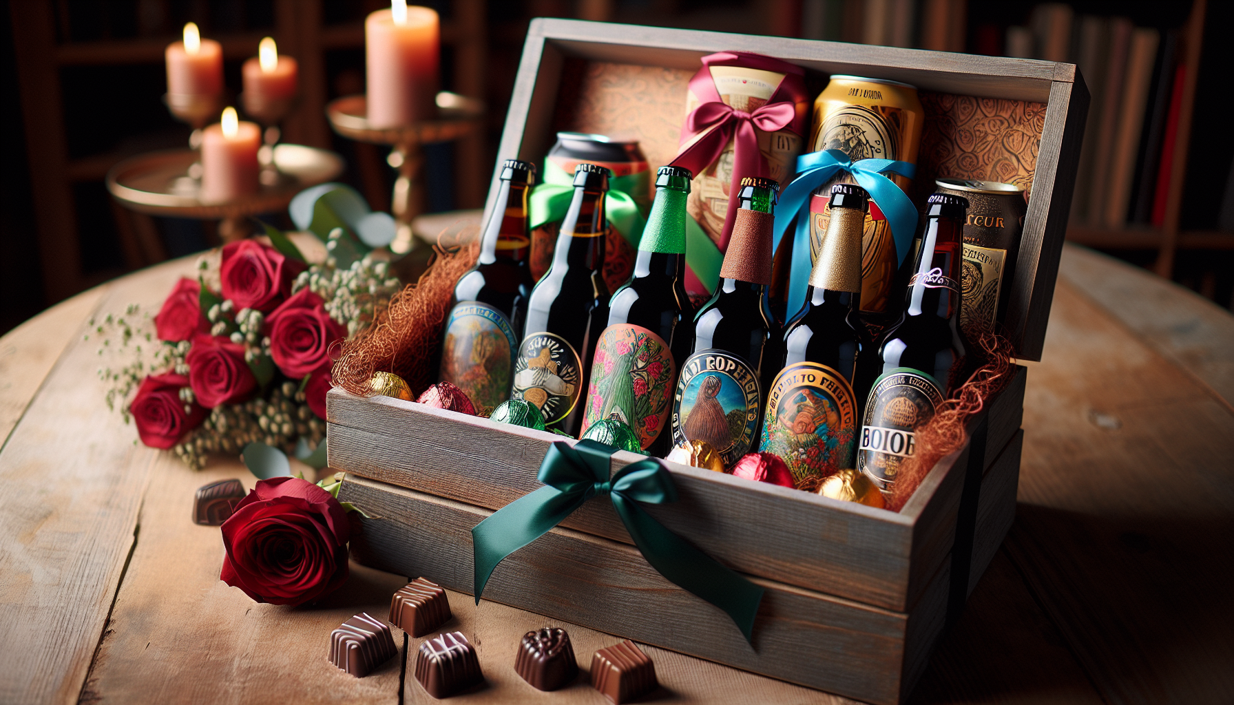 Thoughtful craft beer and chocolate hampers for Valentines gifts
