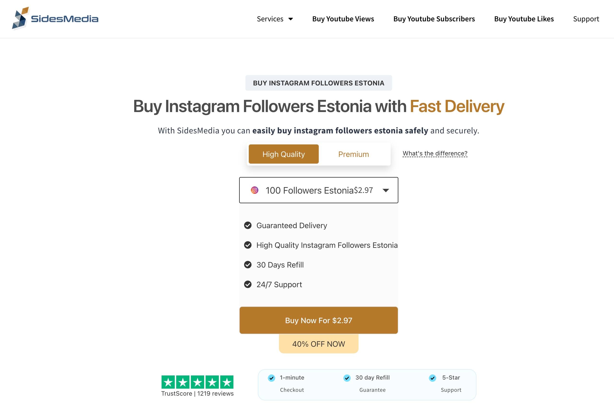 sidesmedia buy instagram followers estonia page