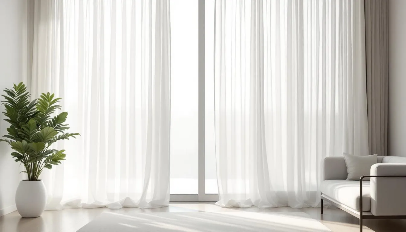 Benefits of professional curtain cleaning, showcasing clean curtains.