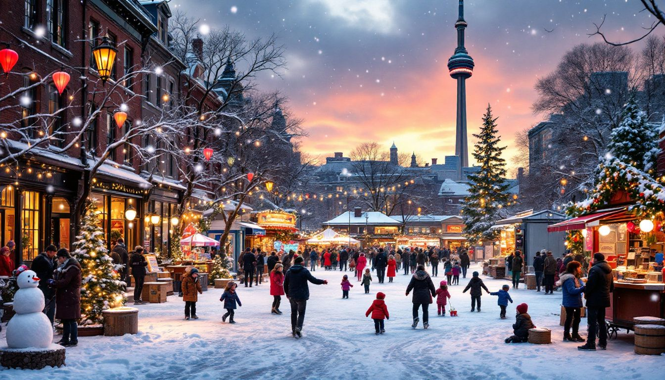 A lively winter festival in Toronto with various activities.