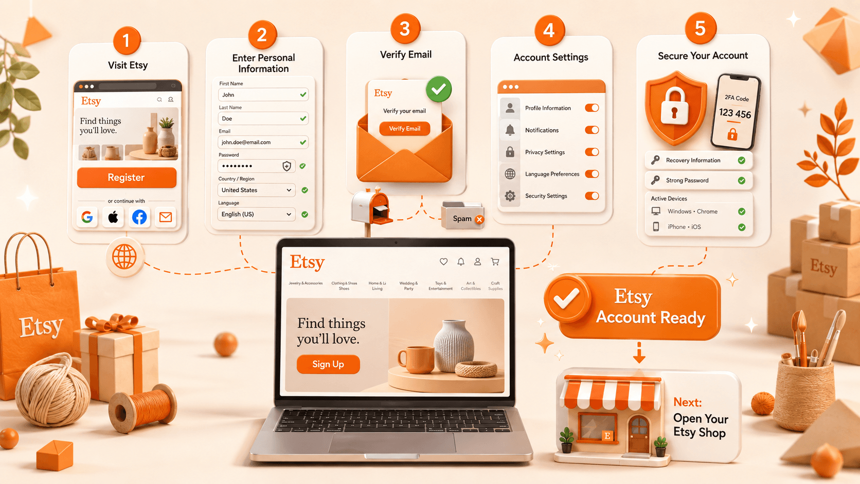 How to Create an Etsy Account and Start Selling Today: Step-by-Step Guide (2026)