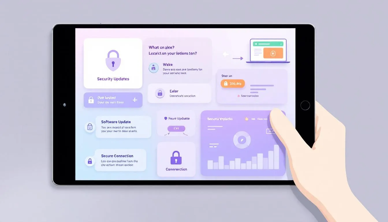 Mises à jour de sécurité pour protéger les données de votre tablette.