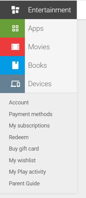 google play apps categories