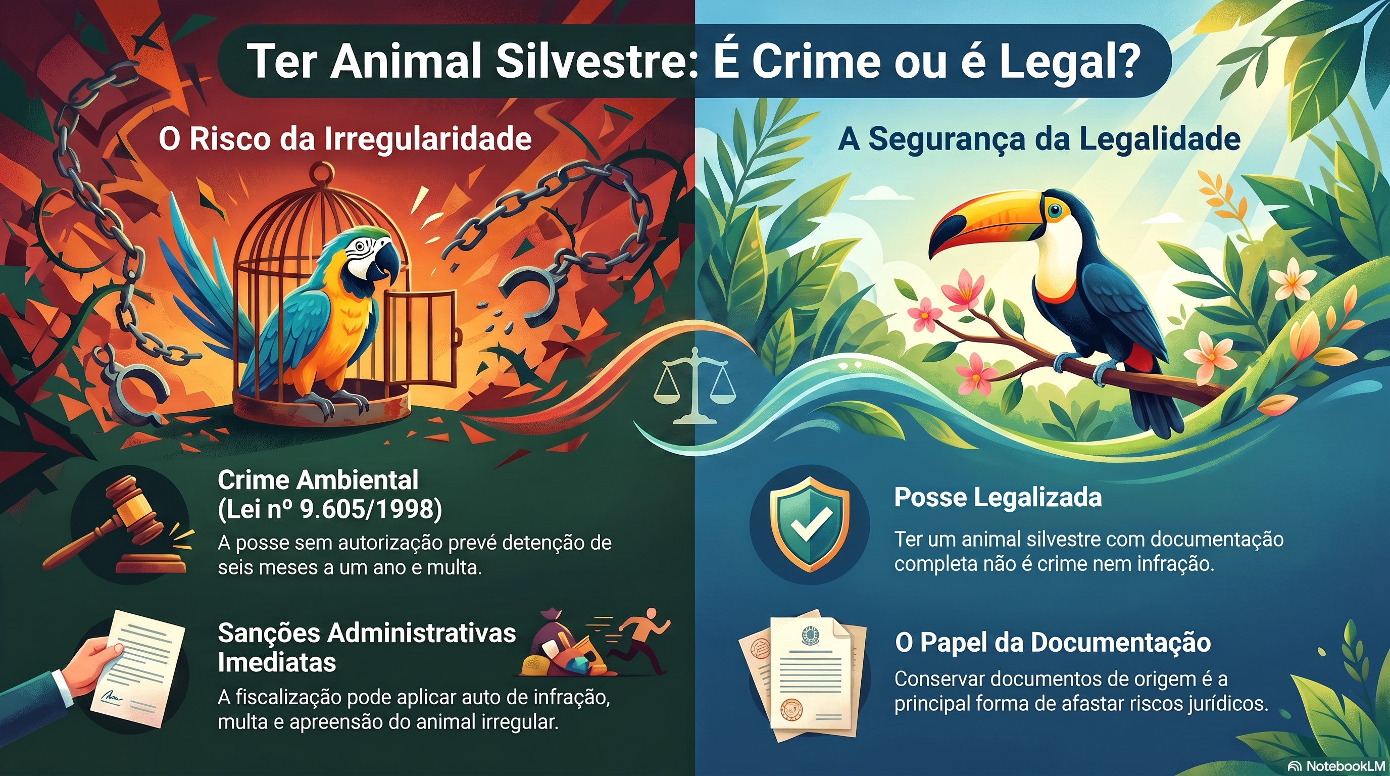 Manter um animal silvestre sem documentos é crime ambiental?