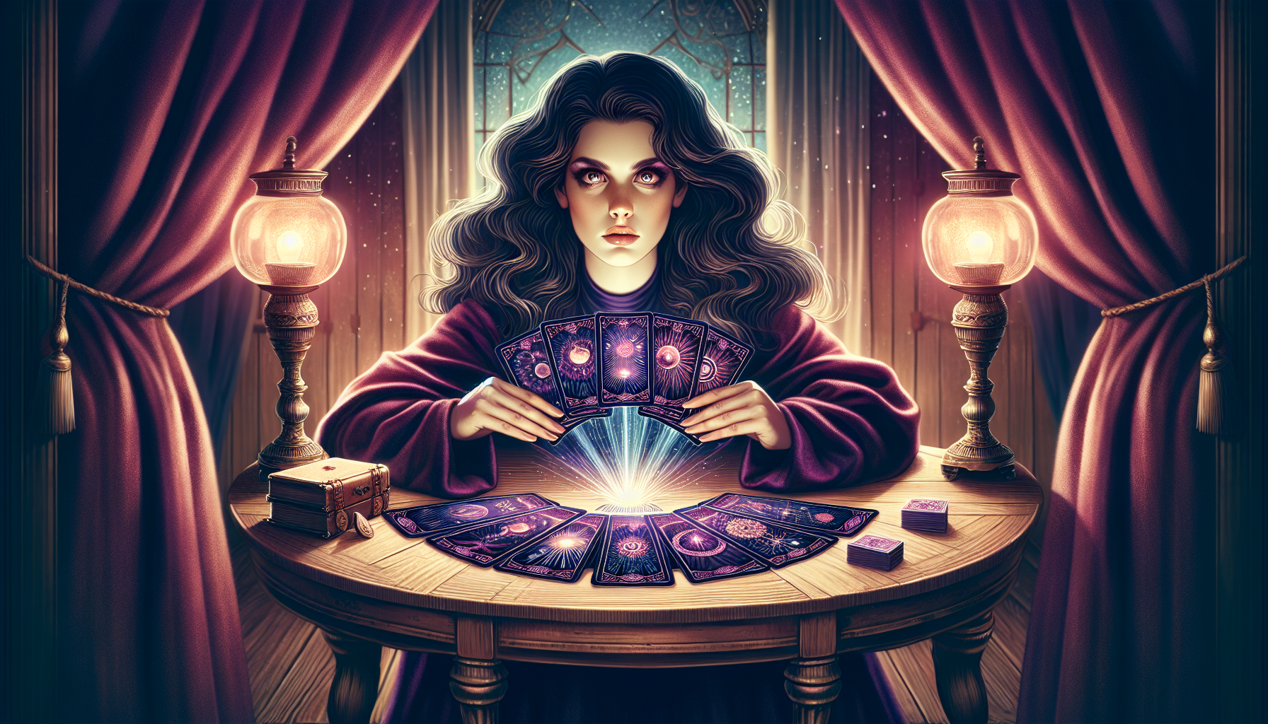 Illustration of a person receiving psychic career guidance