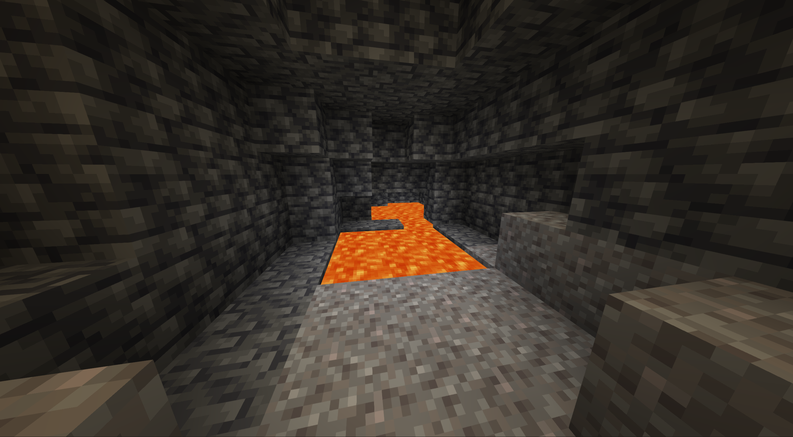 Sometimes you'll find a lava lake. That works too.