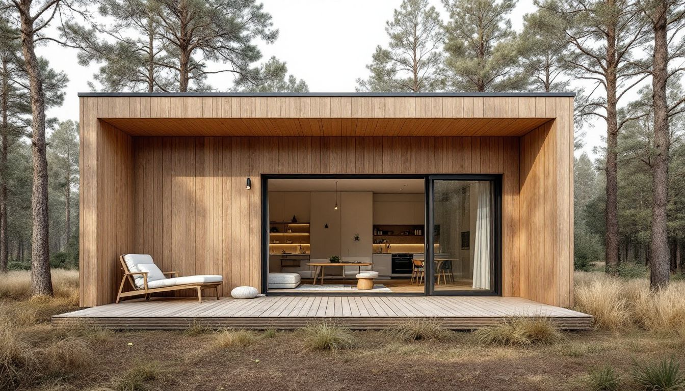 Materials used in portable cabin construction, highlighting modular and prefab materials.