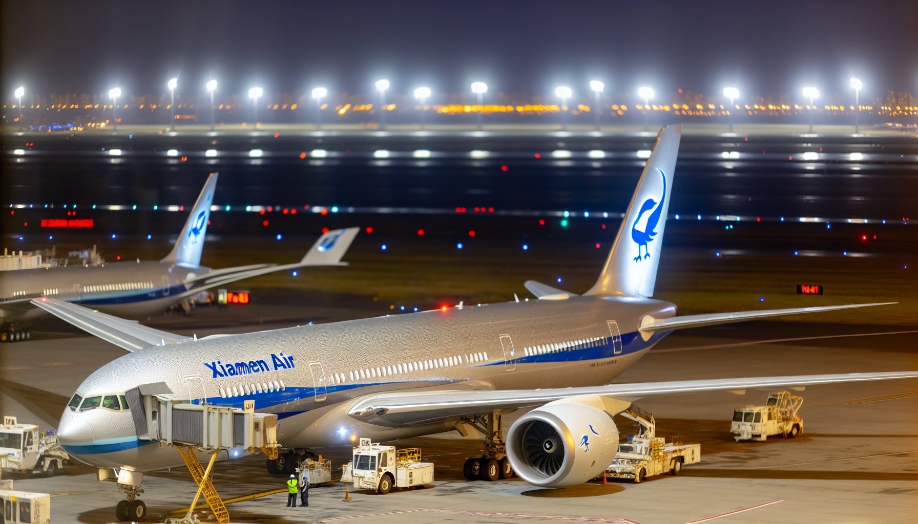 XiamenAir airplane at JFK Airport