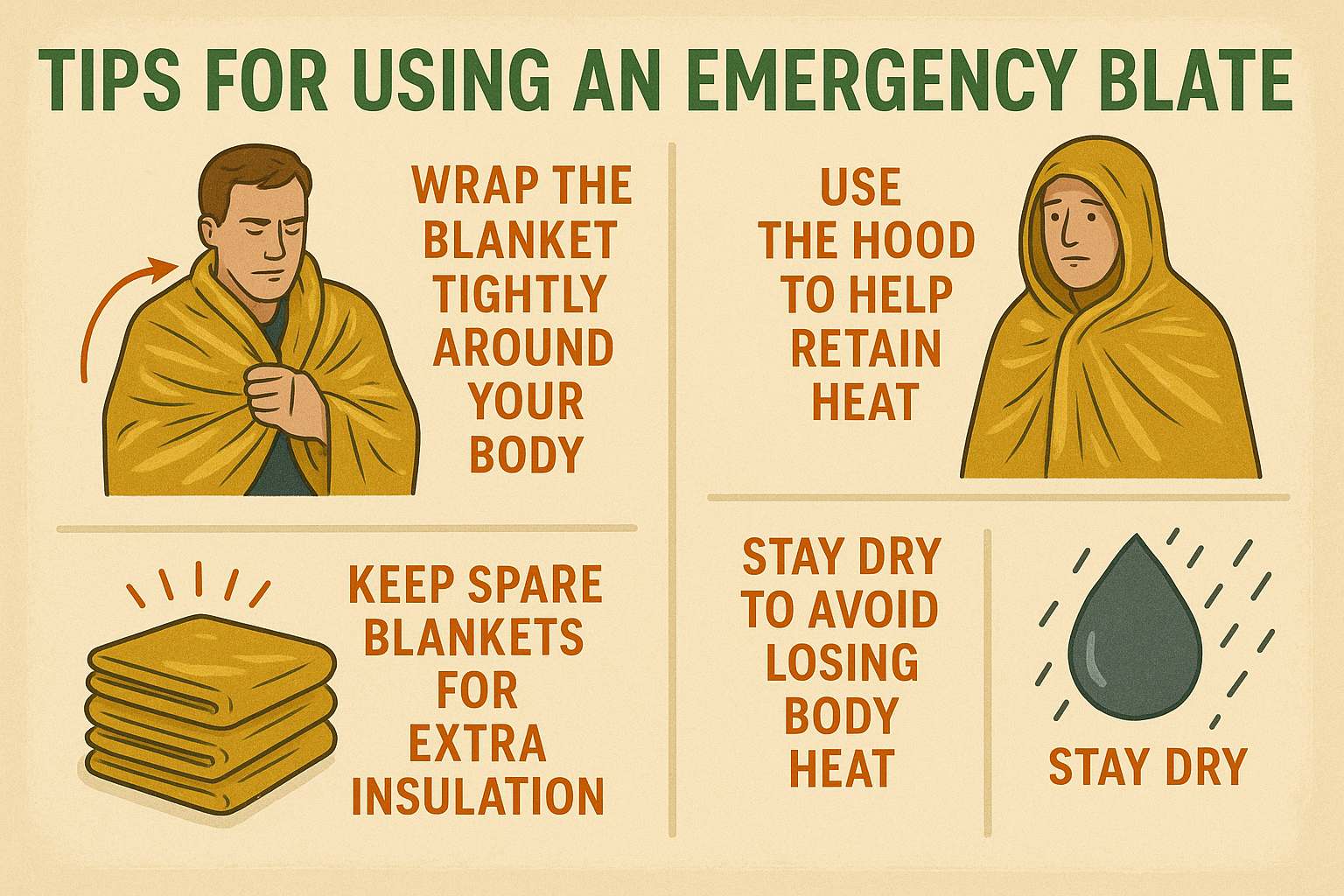 tips for using survival blanket.
