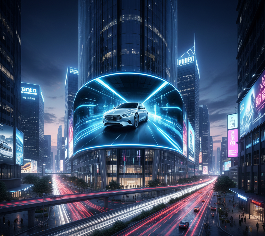 curved led billboard displays