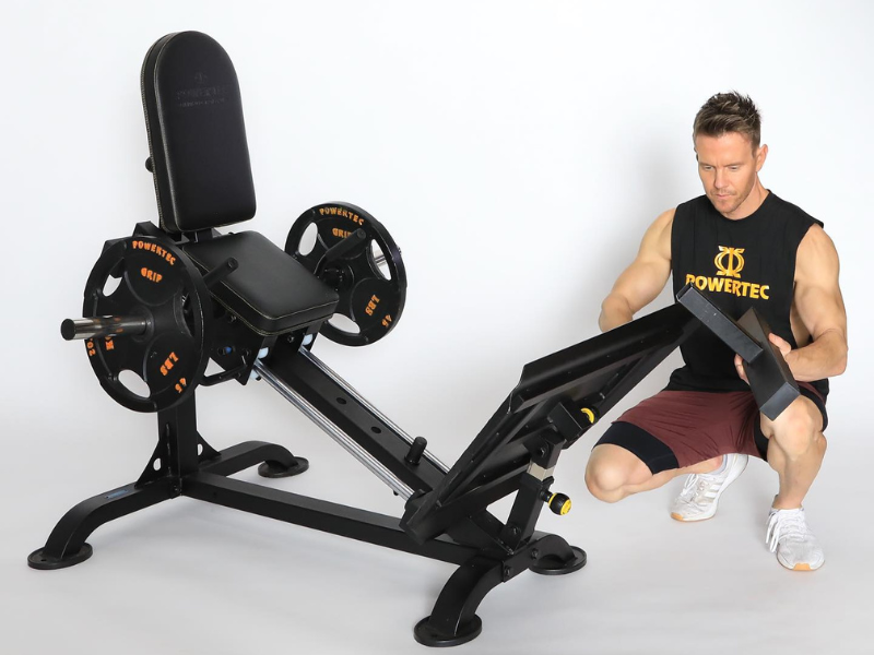 An image showing the Compact Leg Sled by Powertec.