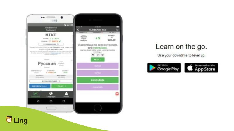 Clozemaster apps to learn Bulgarian