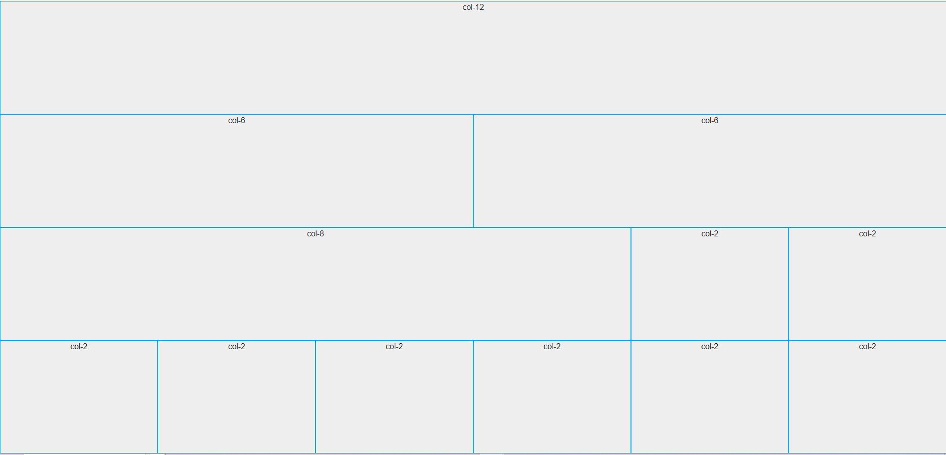 In our grid example, the border color has changed into a lighter shade of blue. Additionally, the background color is now a darker gray, and the font family is different.