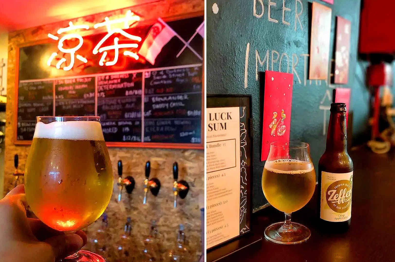 Good Luck Singapore craft beer served from taps at Haji Lane bar